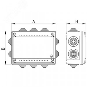 Коробка пластиковая FS с кабельными вводами и клеммниками, IP55, 150х110х70 мм, 8р, 450V, 6A,4 мм2 FSB21804