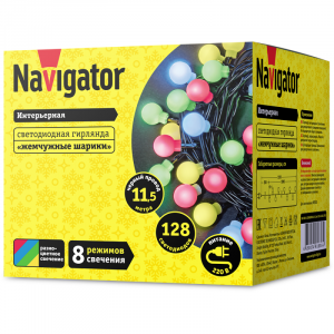 Гирлянда светодиодная 61 836 NGF-B01-128RGBWW-8-11.5m-230-C8-BL-IP20 61836