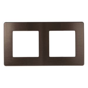 Рамка для розеток и выключателей Серия 12 12-5102-13 на 2 поста, Сатин, бронза Б0052516