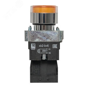 Кнопка BA51 с подсветкой 230В желт. NO PROxima xb2-bw51-230