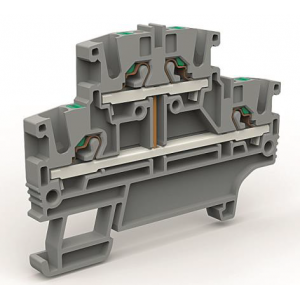 Двухярусная клемма с объединенными ярусами на 2,5 кв.мм ZEFD210GR