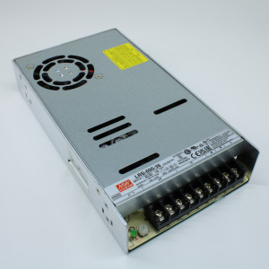 LRS-600-36, AC-DC, 597.6Вт, вход 90…264В AC (переключатель), 47…63Гц, выход 36В/16.6A, рег.вых=34.2…39.6В, изоляция 3000В AC, в кожухе 225х124х41мм, -20…+65°С