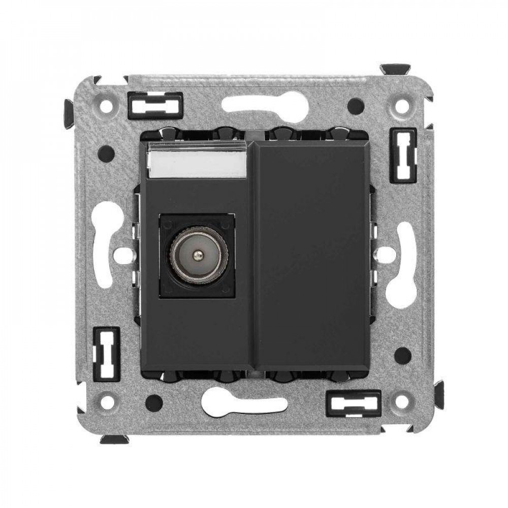 Изображение товара Розетка телевизионная одиночная TV 1-м СП Avanti черный матовый 4412503