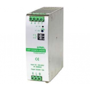 Источник питания USP-240MFA-12DXN, Источник питания, однофазный, 12 V DC/16 A, 192 W; диапазон входных напряжений: 85 - 264 V AC; габариты (мм): 110x41x124, металлический корпус, монтаж: на DIN рейку
