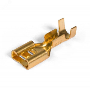 Разъем плоский неизолированный (мама) РП-М 2.5-(6.3), Разъем плоский под двойной обжим, неизолированный (мама) сечение 0.75-2.5 мм2