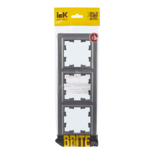 Рамка 3-м BRITE РУ-3-БрС сталь BR-M32-K46