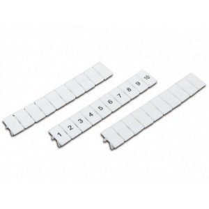 Маркировка (в кассетах) ZB6, Кассета с маркировочными шильдиками, для клемм сечением 4 мм.кв., 10 шильдиков, цвет: белый