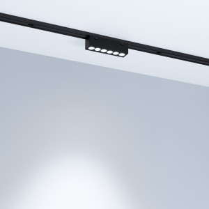 Светильник MAG-VIBE-LASER-L101-6W Day4000-MIX (BK, 24 deg, 48V, DALI) 044418, Светильник для магнитных треков MAG-VIBE с управлением DALI и изменяемой цветовой температурой. Мощность 6 Вт, св. поток 475-500 лм, 79-83 лм/Вт, изменяемая цветовая температура 2700-5700 K, CRI>90, угол 24°, напряжение питания 48 В. Черный прямоугольный