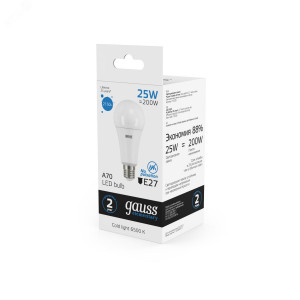 Лампа светодиодная Elementary 25Вт A70 грушевидная 6500К холод. бел. E27 2150лм 73235