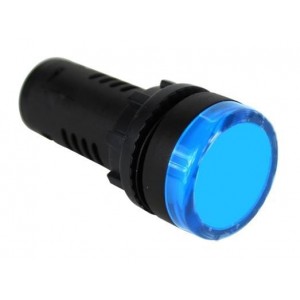PCL2224V600B, Светодиодные панельные индикаторы PMI RND 22mm LED 24V Flat Lens Blue