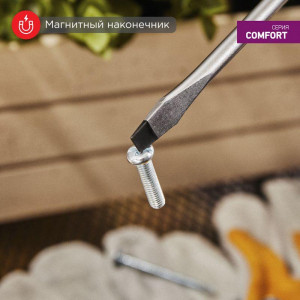 Отвертка шлицевая SL 6х125мм двухкомпонентная рукоятка 12-4723