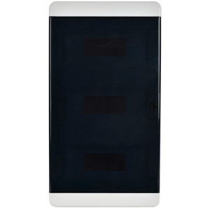 Корпус пластиковый ЩРВ-П-36 IP41 черн. прозр. дверь TEKFOR TF5-KP12-V-36-41-K01-K03