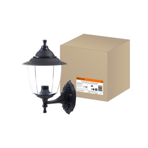 Светильник Прага Эл-11-71 60 Вт Е27 настенный вверх черный, прозрачный плафон SQ0330-0522