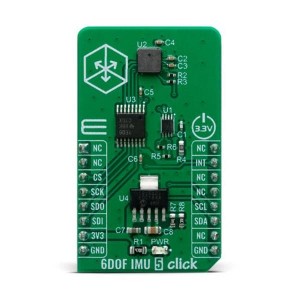 MIKROE-4089, Инструменты разработки многофункционального датчика 6DOF IMU 5 Click