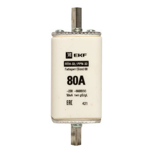 Вставка плавкая ППН-33 160/80А габарит 00 PROxima fus-33/160/80