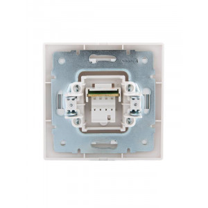 Розетка телефонная 1-м СП Mira RJ11 бел./сер. 701-0215-137