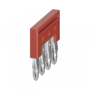 Соединительная перемычка IVB WTN 4-4, Соединительная перемычка, 4 полюса, изолированная, втычная, для клемм: WTN 4, цвет: красный