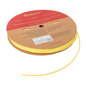 Термоусаживаемая трубка ТУТ нг 4/2 желтая рулон PROxima tut-4-y