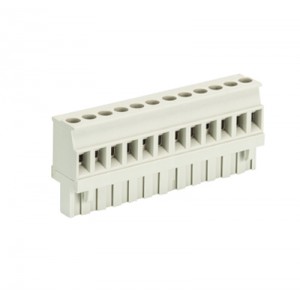 Розетка Wiecon 8213 B / 12 VR OB, Розеточный разъем, прямой, на кабель, шаг: 5.08 мм, 12 полюсов, фиксация провода винтовая, исполнение: без маркировки, 400V, 12А, цвет: серый