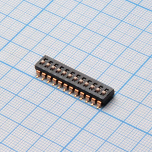 DM-12-V, Движковый переключатель 12 групп SMD монтаж 2.54мм 25мА 24В