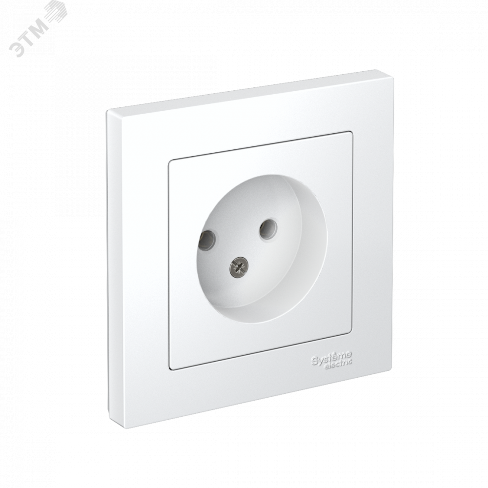 Изображение товара Розетка AtlasDesign 16А IP20 без заземления для скрытого монтажа белая