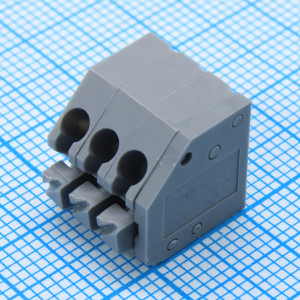 DG250-3.5-03P-11-01A(H), Нажимной безвинтовой клеммный блок на 3 контакта. Зажим типа торцевой контакт. Серия DG250-3.5