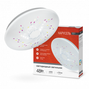Светильник светодиодный серии DECO 48Вт 230В 4000К 3120лм 350х55мм КАРУСЕЛЬ 4690612038575
