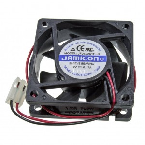 JF0620S1H, Вентилятор 12В 60х60х20мм, S 4500об/мин., 26.3м3/час, 29.4дБ, подшипник скольжения