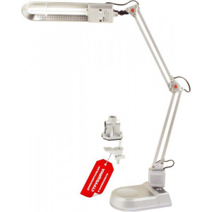 Светильник KD-017A настол. база + струбцина 230В 11Вт КЛЛ 2G7 серебр. 3278