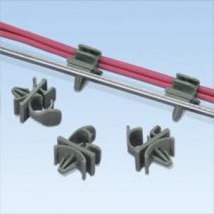 LWC38-H25-C, Кабельный монтаж и принадлежности Latching Wire Clip Push Mount .38