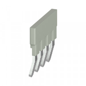 Соединительная перемычка IVB WTN 4-4 IN, Соединительная перемычка, 4 полюса, изолированная, втычная, для клемм: WTN 4, монтаж в зажимную клетку, цвет: серый