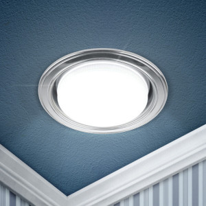 KL35 SL/CH Светильник под лампу Gx53,220V, 13W,серебро/хром (80/1120) Б0017630