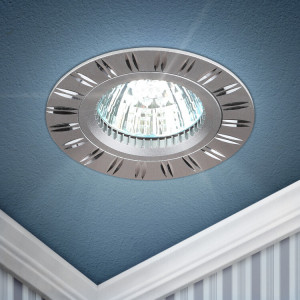 Встраиваемый светильник алюминиевый KL33 AL/SL/1 MR16 12V 50W серебро Б0049564