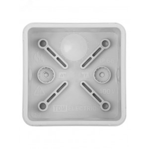 Распаячная коробка двухкомпонентная ОП 70х70х40 мм IP66 6 вх. серая инд. штрихкод TDM SQ1401-2511