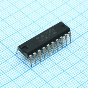 SN74HCT574N, Регистр неинвертирующий 8-бит + шинный интерфейс КМОП кристалл, DIP20