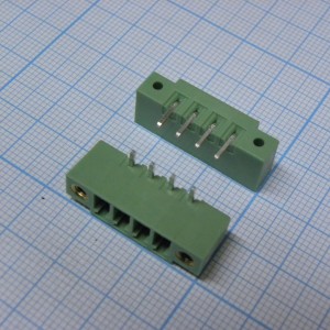 15EDGRM-3.81-04P-14-00A(H), Разъемный клеммный блок на плату, 4 контакта. Серия 15EDGRM-3.81