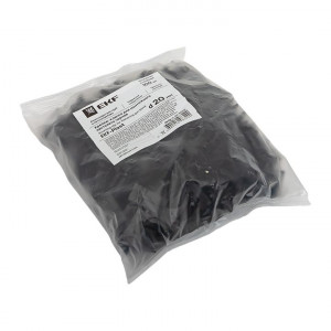 Крепеж-клипса для монтажного пистолета d20 мм (100 шт) черная Plast derjp-z-20-black