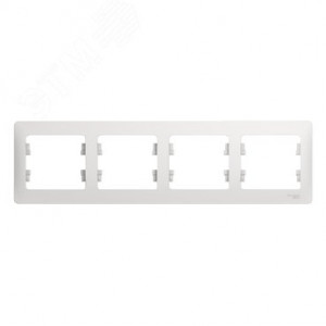 Рамка 4-м Glossa горизонт. бел. SE GSL000104