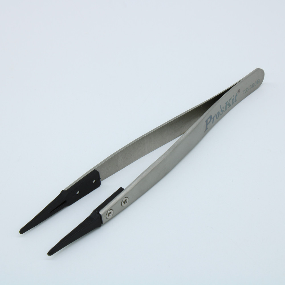 Изображение товара Пинцет с пластиковыми губками антистатический 125 мм Pro'sKit TZ-300B