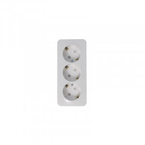 Розетка 3-м ОП Blanca 16А IP20 250В с заземл. защ. шторки с изолир. пластиной бел. SE BLNRA011311