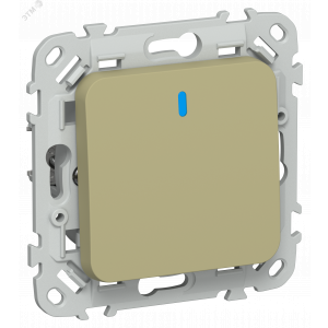 FLITE Выключатель 1-клавишный проходной с индикацией 10А ВС61-1-1-ФлО оливковый IEK FI-V12-1-10-1-K26
