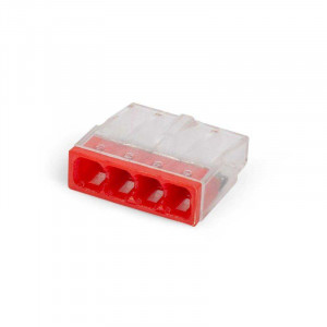 СМК 2273-204, Строительно-монтажная клемма на 4 контакта, до 400В, сечение проводников 0.5-2.5мм2