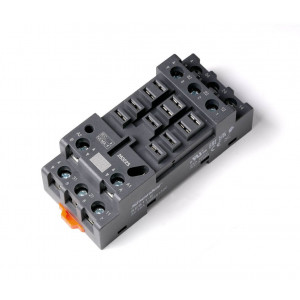 Колодка для реле SEB11-E, Колодка для реле, 3 группы переключающих контактов, винтовая фиксация провода, монтаж на DIN рейку, 500V, 25A, для реле серий: REH, с возможностью установки (поставляется отдельно): модуль BMD, фиксатор SE52M
