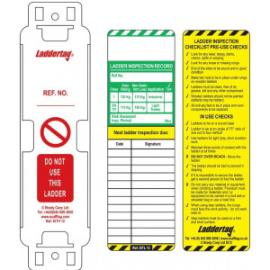 gws806711, Комплект Laddertag на английском языке: пластиковый держатель, 10 шт.; бирка для вставок 10 шт.; перманентный маркер, 1 шт.