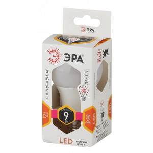 Лампа светодиодная A60-9W-827-E27 грушевидная 720лм Б0032246