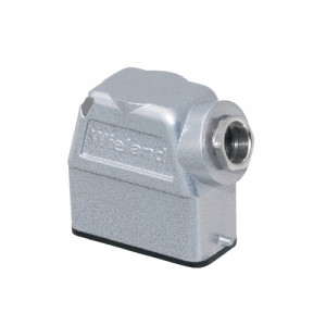 Крышка разъема HD GOT GG 15 M20 50 A0, Крышка разъема на кабель, типоразмер 10A, с уплотнителем, 1 кабельный ввод M20x1,5, IP54, с боковым расположением, без защелки (упоры под одну защелку), материал корпуса: алюминиевый сплав