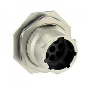 UT07128SH, Стандартный цилиндрический соединитель 8P Sckt Receptacle Jam Nut Size 12