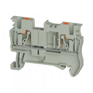 Проходная клемма WTPN 2.5, Проходная клемма, тип фиксации провода: push-in, номинальное сечение: 2,5 мм кв., 24A, 800V, цвет: серый, тип монтажа: DIN35