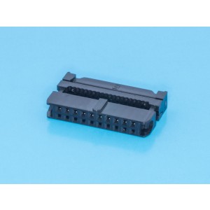 IDC2-20, IDC разъем, розетка на плоский шлейф 20pin(2x10), шаг 2.00мм