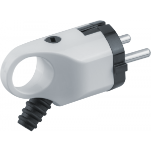 Вилка угловая 61 361 NCA-PL03-16A-E-WH с заземл. бел. Navigator 61361